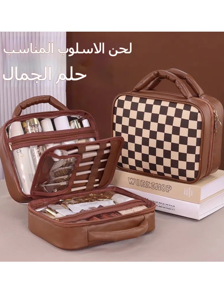 general New high-end large-capacity style cosmetic bag travel portable multi-functional portable cosmetic storage bag - Image 3