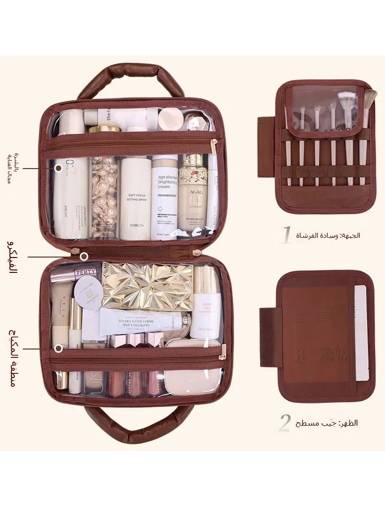 general New high-end large-capacity style cosmetic bag travel portable multi-functional portable cosmetic storage bag - Image 4