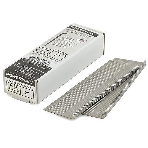 Powernail LSS20016 16 Gauge 2 Inch Length Stainless Steel L-Cleat Flooring Nails (Box of 1000) - Image 2