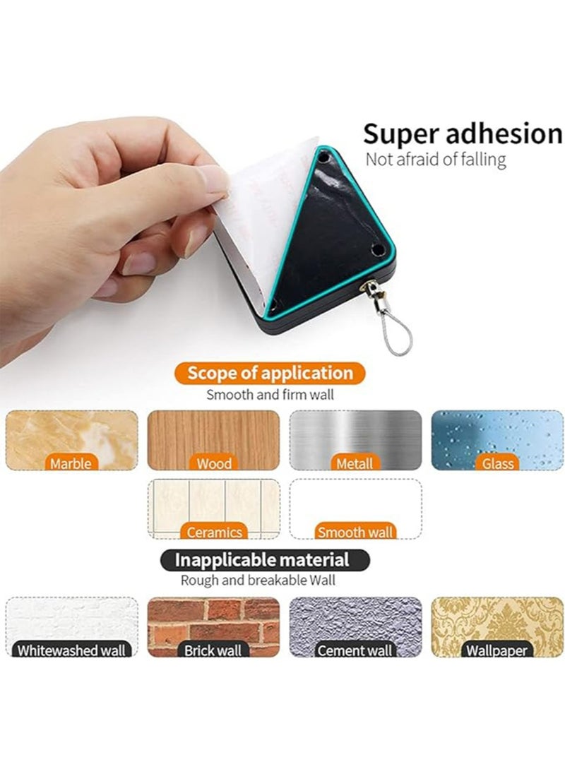yIFeNG Punch Free Auto Sensor Door Closer,Quick Easy Door Closer Multifunctional Automatic Sliding Door Closer with Steel Drawstring for Residential Commercial Doors,Back Door, Bathroom Door (1PC, Black)  - Image 5