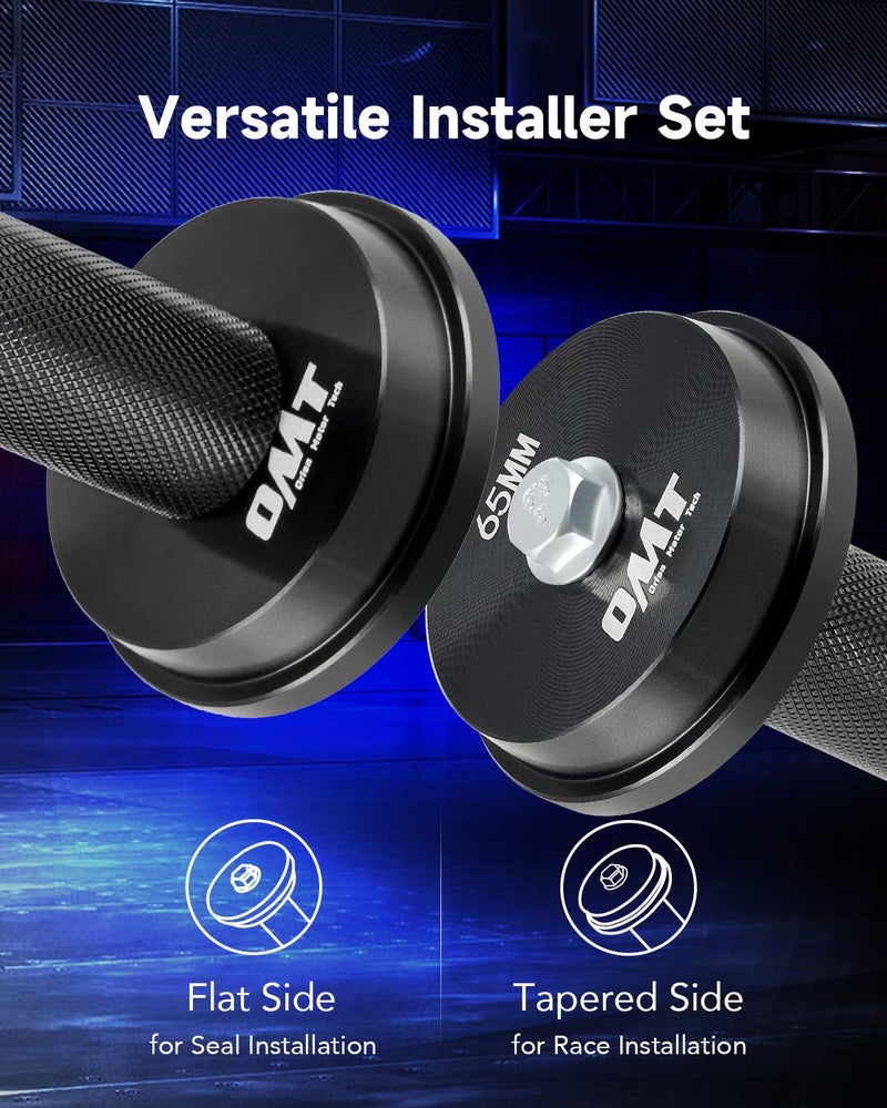 Orion Motor Tech Bearing Press Kit, 10pc Bearing Race and Seal Driver Set with Seal Driver and 9 Bearing Adapters, Seal Installer Bearing Driver Kit for Bearing Installation, with Blue Case - Image 3