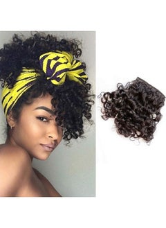 SHINON Kinky Curly Bang Human Hair Clip In Bangs Hair Extension Real 11 A Curly Hair Bangs Clip For Fashion Black Women  - Image 1