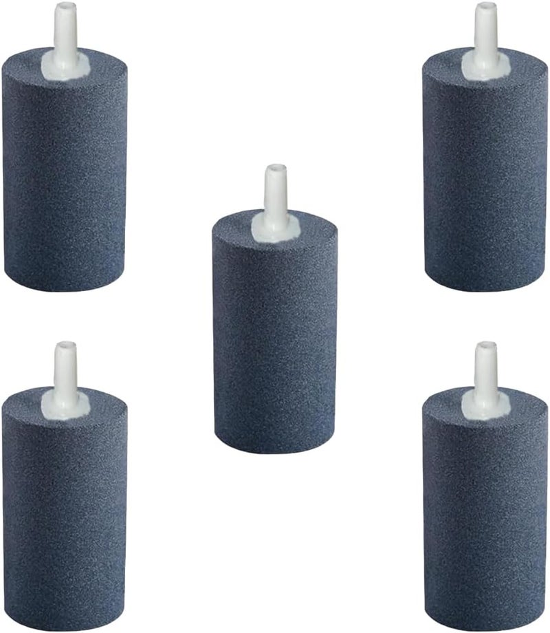 Meridian Casa De Amor 1.5 Inch Air Stone Cylinder Bubble Diffuser – Grey, Pack of 5 - CT - Image 1