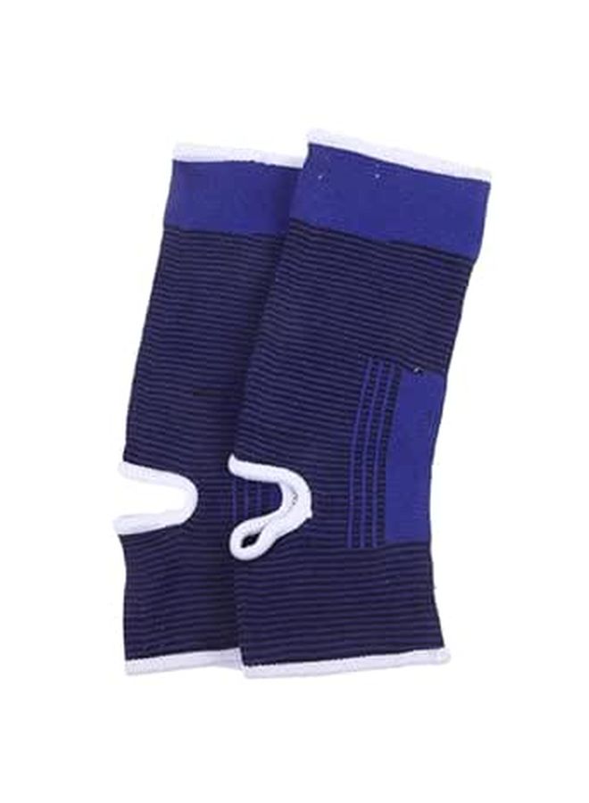 High Elasticity Ankle Support Sleeve Pair Blue Sweat Absorption for Basketball Soccer Sports - Image 1