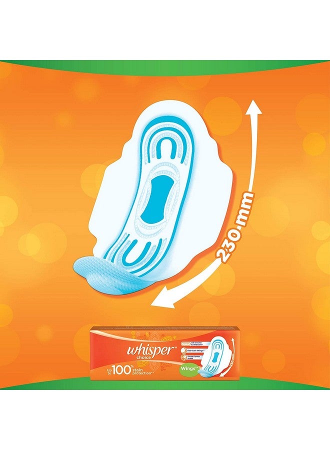 Whisper Whisper Choice Sanitary Pads, 6 Count Regular Pads, Upto 100% Stain Protection All Day, With Magic Anti Leak Areas, Dry Top Sheet, With Wings, Disposable Pads - Image 4