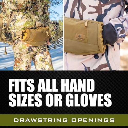 Lone Trail Hiking Hunting Hand Warmer Pouch, Hiking, and Camping with 500D Water Repellent Exterior -Army Hand Muff Hunting Gear 9oz Ultra Light and Adjustable, Sherpa Fleece Lined Tactical HandWarmer - Image 4