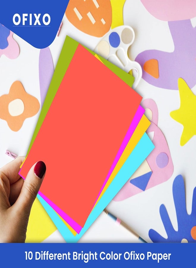 OFIXO A4 Multicolor, Bright, BIG/FULL Size, Chart/Pastel Sheets, Used in art and craft, collage, projects, posters etc. Plain color Sheets paper (150 GSM) 20 Pcs Color Sheet - Image 3