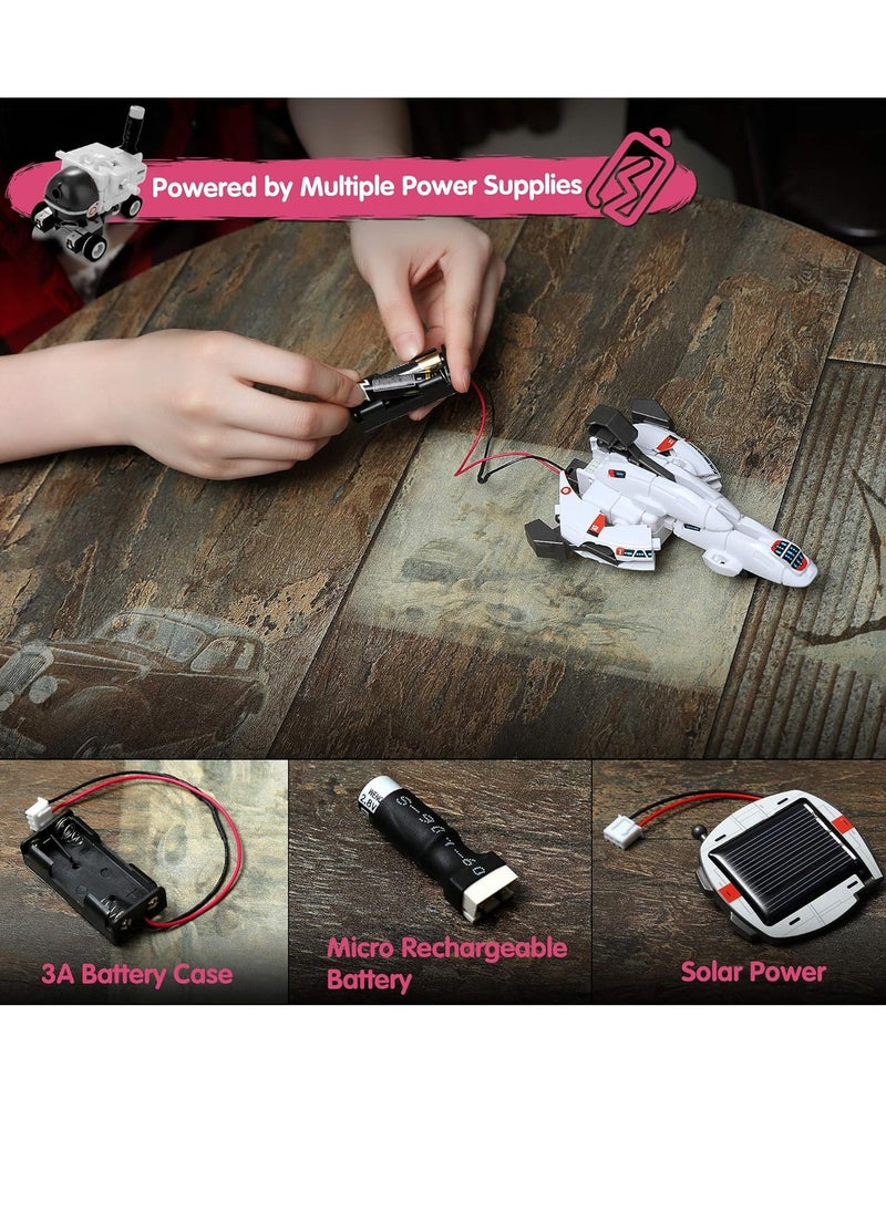 MAGIC VAULT Solar Robot Toys 6 in 1 STEM Learning Kits Educational Space Moon Exploration Fleet Building Experiment Toys DIY Solar Power Science Gift for Kids Aged 8-12  - Image 4