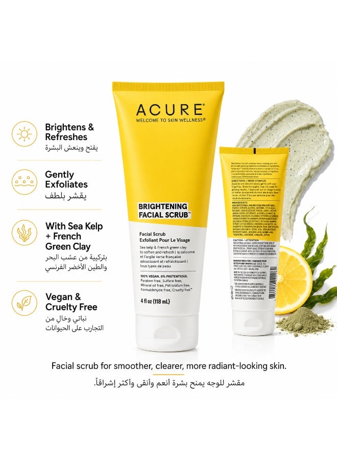 Acure Brightening Facial Scrub - 118ml - Image 1