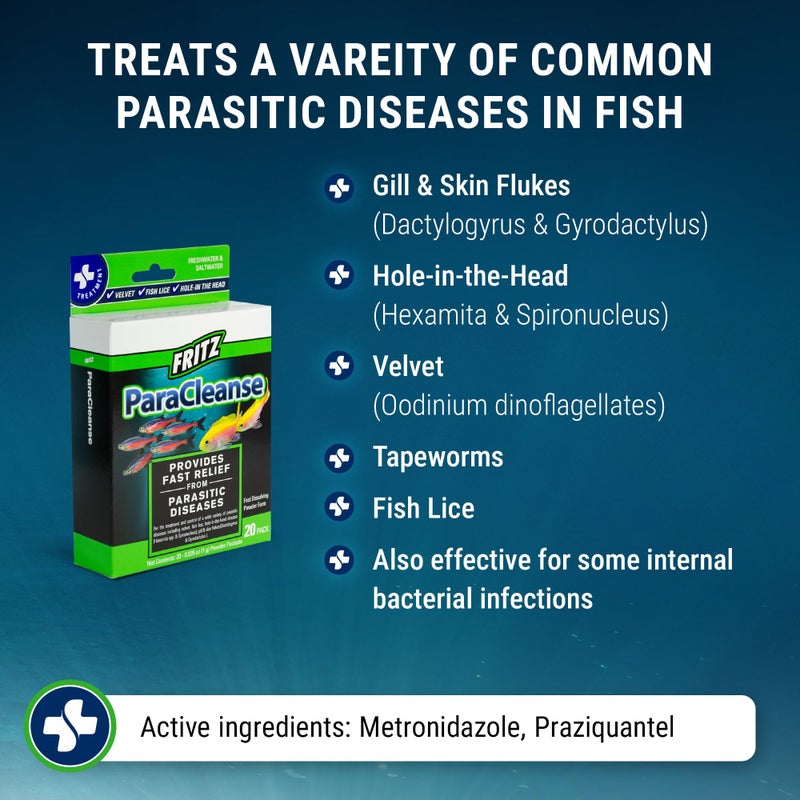 Fritz Aquatics ParaCleanse Provides Fast Relief from Parasitic Diseases (20-Count) - Image 3