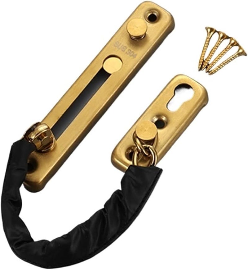 Hotel Safety Lock Anti Theft Door Bolt 304 Stainless Steel Security Lock Golden E2 - Image 2