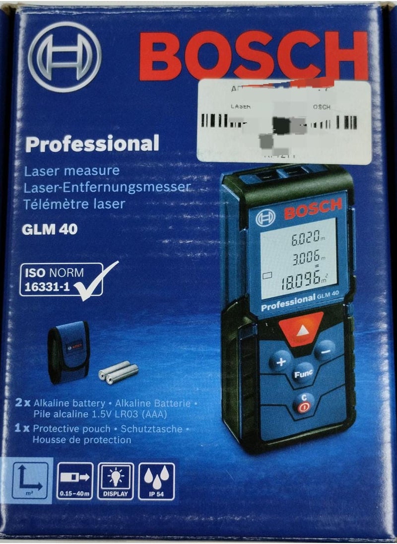BOSCH جهاز قياس الليزر الاحترافي GLM 40 