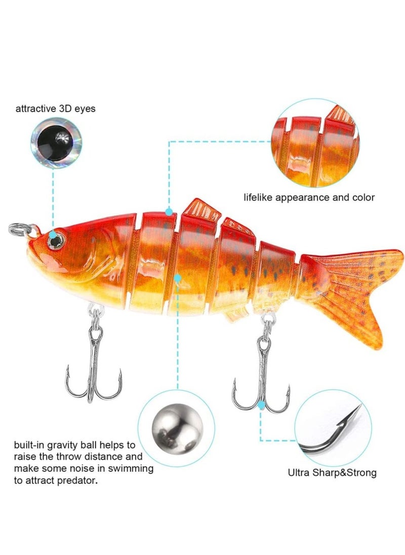 KASTWAVE - Lifelike Fishing Lures Lure Fishing Tackle Kits 3 Pieces Colorful Fish-shaped Multi-section Bait Simulation Bait Fishing Accessories - Image 1