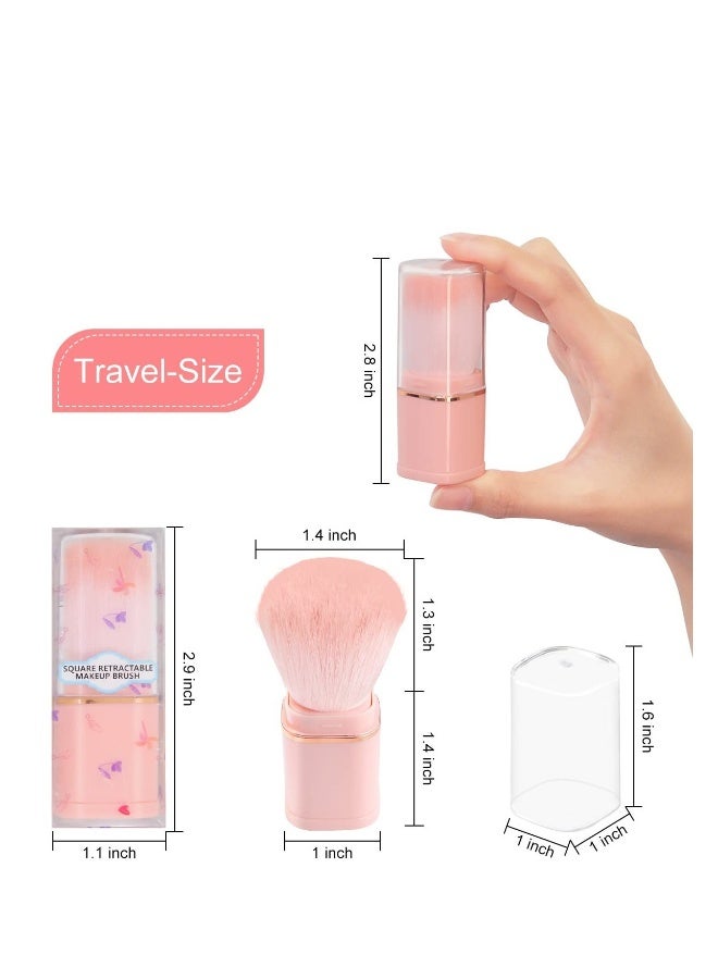 Single Head Portable Retractable Makeup Brush, Retractable Kabuki Makeup Brush, Portable Powder Foundation Sunscreen Brush, Suitable for Blush, Bronzer, Travel Face Cosmetic Brush - Image 3