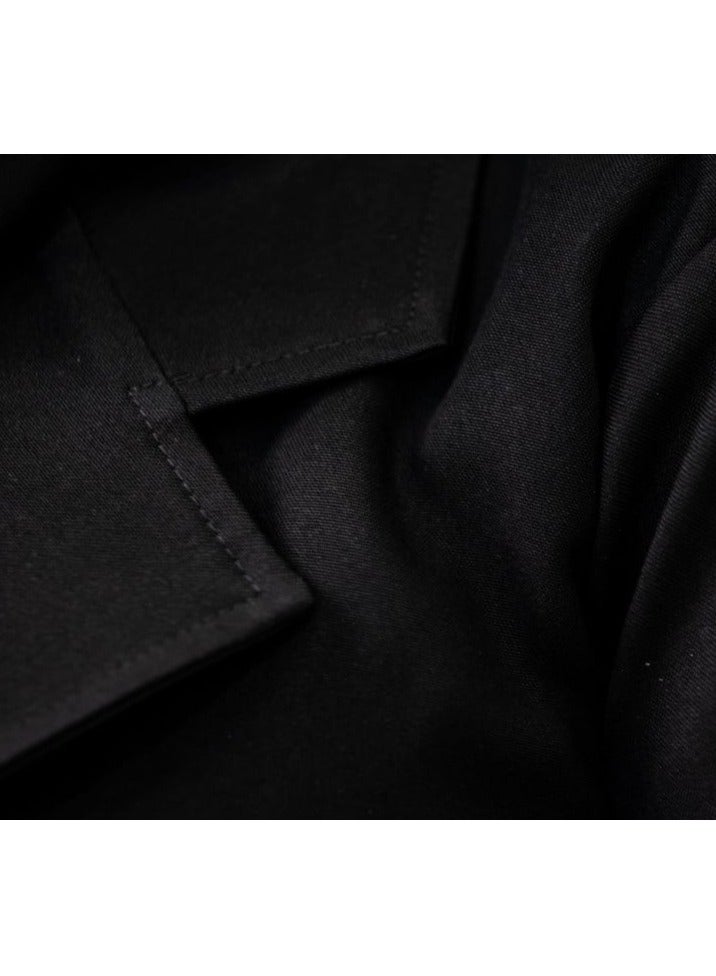 Teraz Black solid formal suit abaya for business and events - Image 5