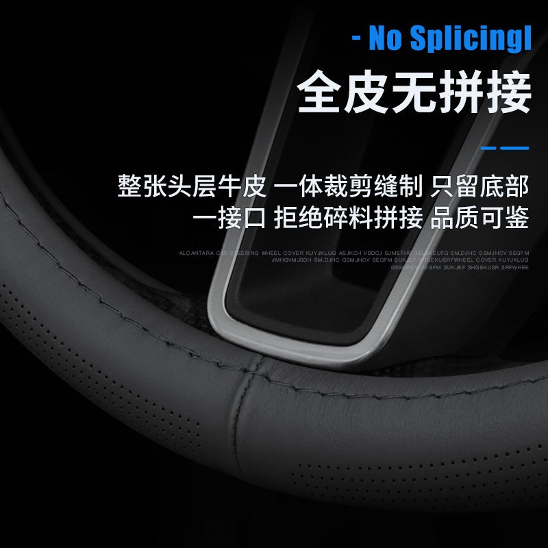 Suitable For Suzuki Genuine Leather Steering Wheel Cover For Swift, Ignis, Alto, Celerio, Jimny, Ertiga, S-Cross, Vitara, Grand Vitara, Ciaz, S-Cross, Ertiga, Ciaz, S-Cross,E - Image 5