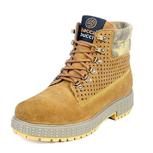 Bacca Bucci Urban Leather Boots For Men|Suede Leather Boots|Tan, 7 UK - Image 1