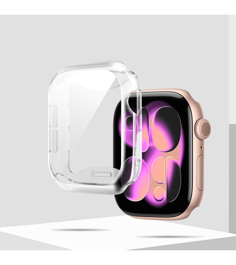 2pcs Transparent Full Coverage Watch Case Protector Compatible With Apple Watch Series 10 11 46mm TPU Soft Screen Protector Shockproof Drop Proof Waterproof Slim Cover Case Bumper for Men Women - Image 5