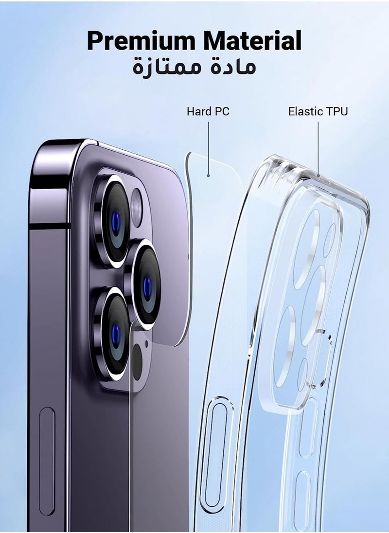 Raxoom rystal Clear iPhone 14 Pro Max Case, Non-Yellowing Shockproof Protective Phone Case Slim Thin TPU Bumper Cover [Soft Anti-Scratch], 6.7 inch (Crystal Clear) - Image 4