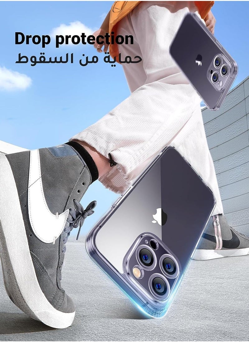 Raxoom rystal Clear iPhone 14 Pro Max Case, Non-Yellowing Shockproof Protective Phone Case Slim Thin TPU Bumper Cover [Soft Anti-Scratch], 6.7 inch (Crystal Clear) - Image 3