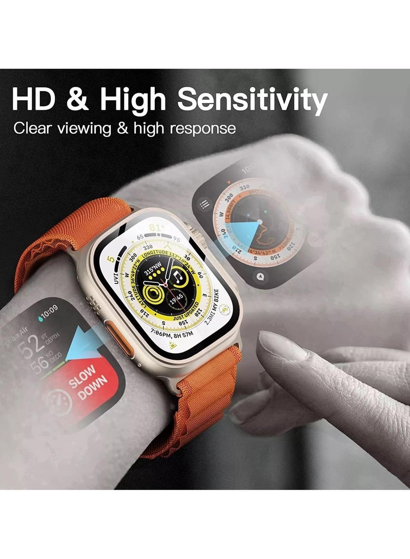 Apple Watch Ultra 2 2023 Ultra 2022 49mm Screen Protector Anti-fingerprint Anti-Fog Ceramic Screen Film Not a Tempered Glass 49mm Ceramic Clear - Image 3
