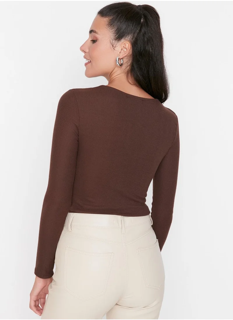 trendyol Cut Out Ribbed Body