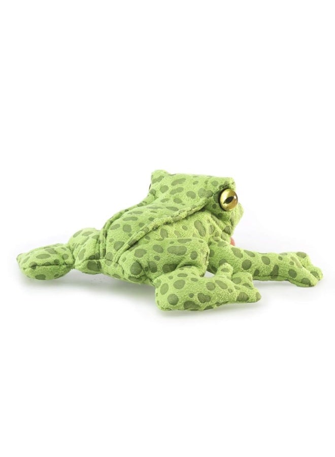Folkmanis Mini Frog Finger Puppet Plush, Green, 1 EA - Image 1