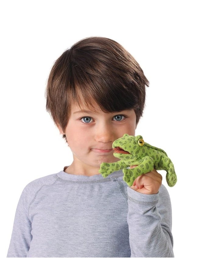 Folkmanis Mini Frog Finger Puppet Plush, Green, 1 EA - Image 3