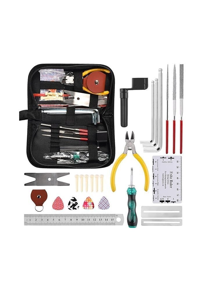 26-Piece Guitar Repair Kit with Tools and Accessories - Image 1