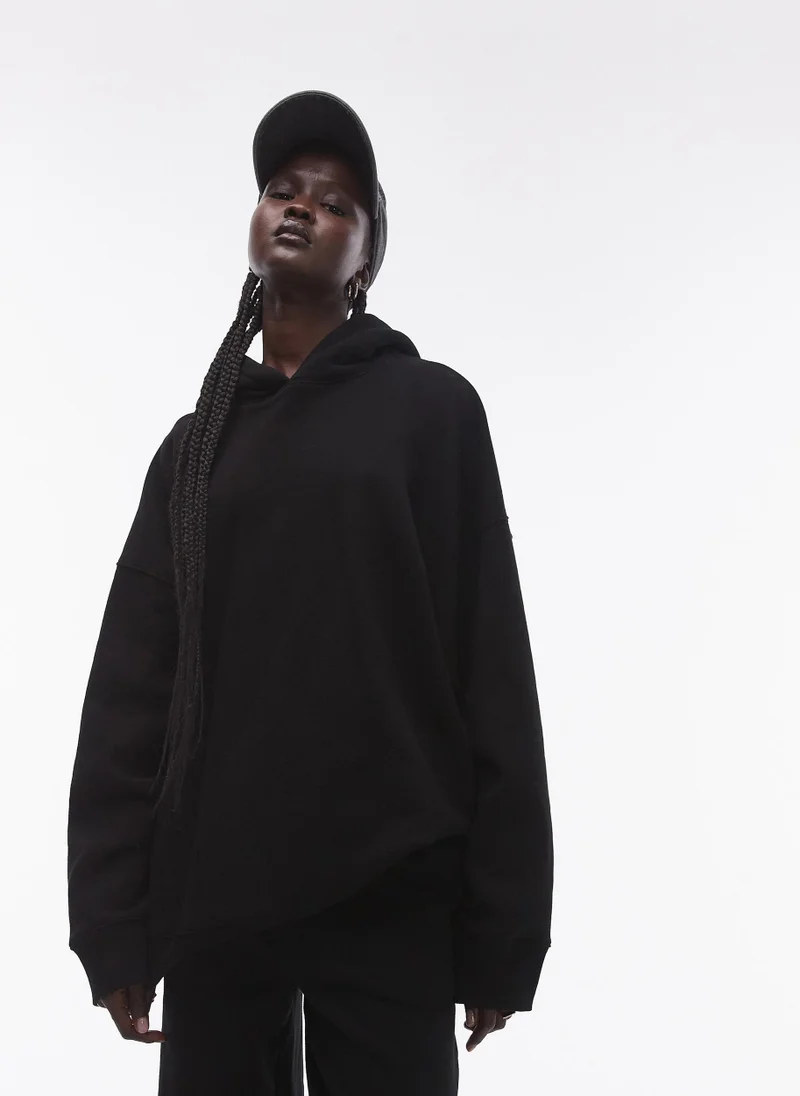 TOPSHOP Crew Neck Oversized Hoodie
