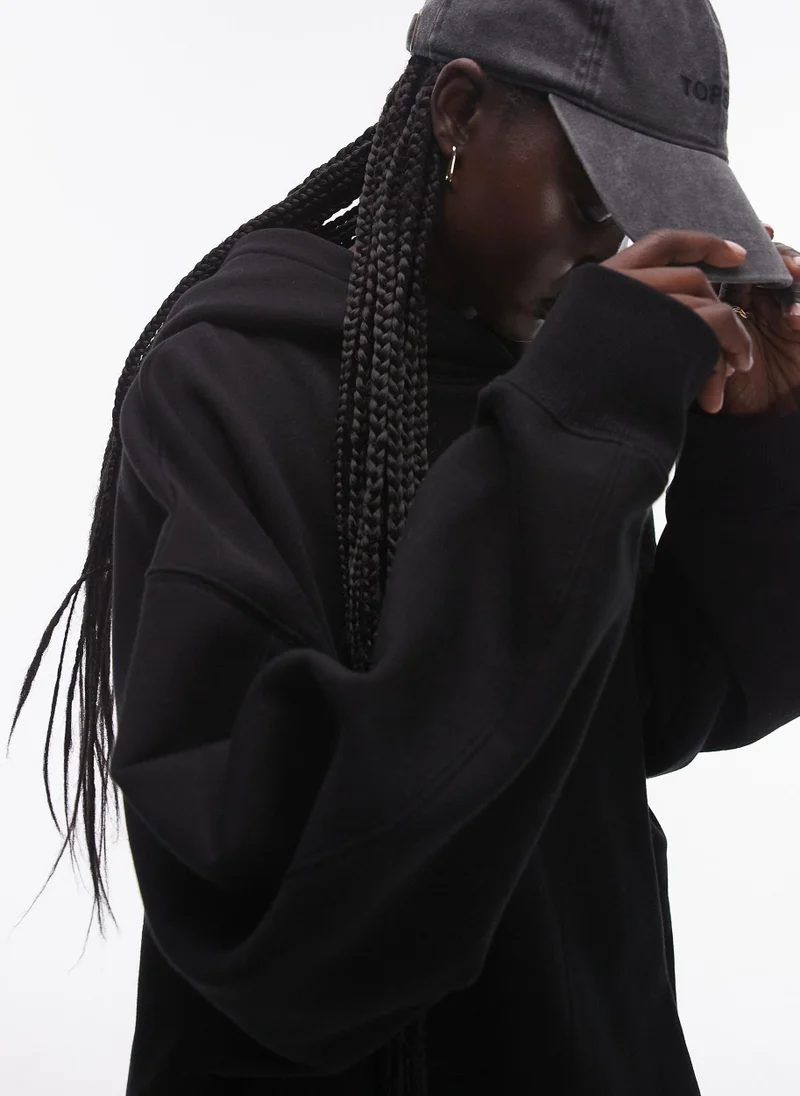 TOPSHOP Crew Neck Oversized Hoodie