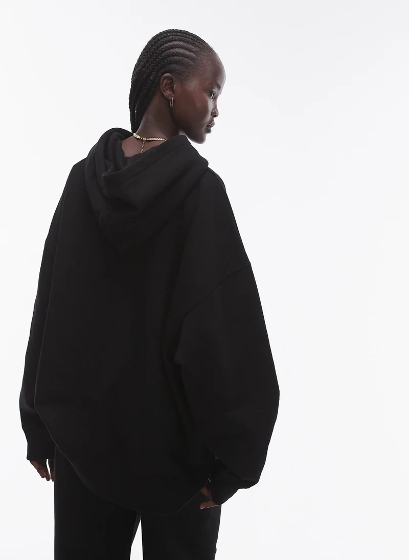 TOPSHOP Crew Neck Oversized Hoodie