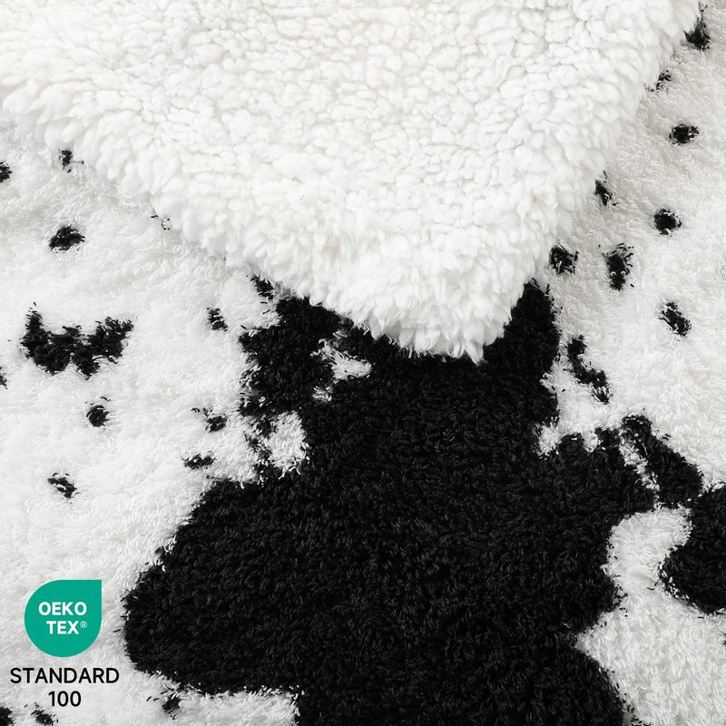 TiMiCalda Cow Print Electric Blanket - Soft Knitted Sherpa Heated Throw with 4 Heat Levels 4 Hours Auto-Off, Electric Throw with Overheating Protection, Warm Gifts, 50"x60" - Image 3