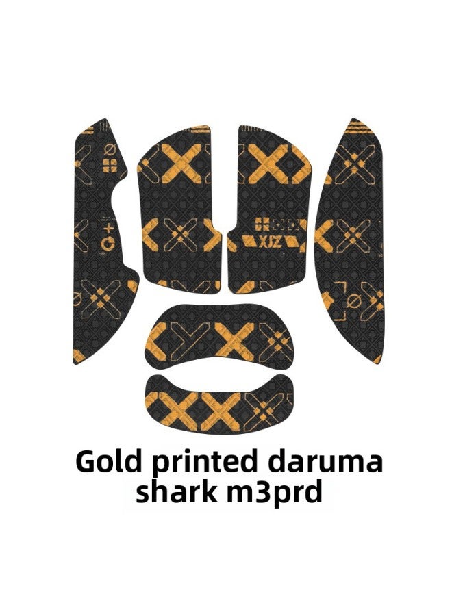 Suitable For Daramo Shark M3pro Mouse Anti-slip Sticker M3 Pro Sticker Side Skirt Sweat-absorbent And Anti-sweat Protective Film-Color:[half Pack] Black Snowflake Pattern ❤ Send Cleaning Cotton  - Image 3