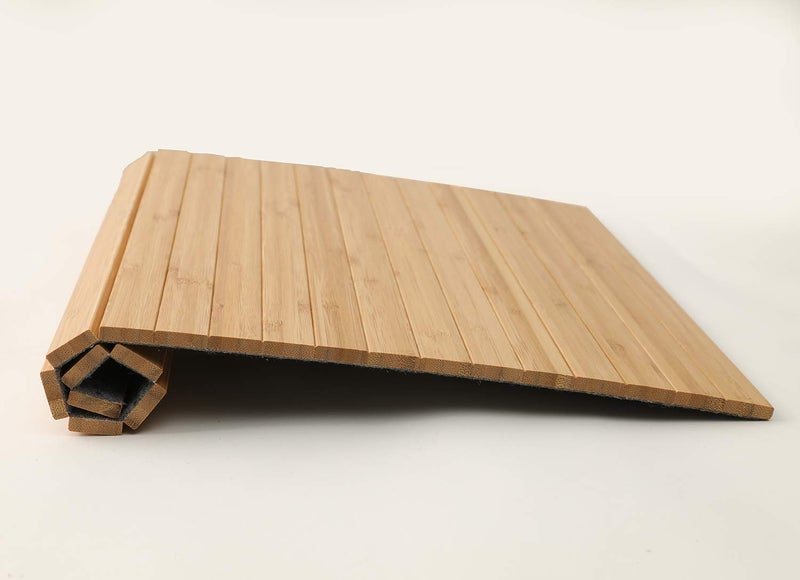 GEHE Sofa Arm Tray Table Flexible/Foldable Sofa Tray Couch arm Table Perfect for Drink Snacks Great arm Tray for Couch armrest (16.5"" L x 13.25"" W x 0.4"" H  Natural Bamboo) - Image 5