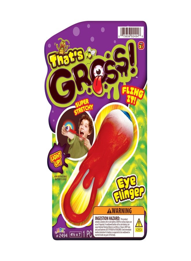 جا-رو لعبة جروس المضيئة لقذف العين (عبوة من قطعة واحدة) كرة عين قابلة للتمدد. هدية لحفلات الهالوين. كرة لاصقة، كرة حائط، إسفنجية، لتخفيف التوتر، لعبة جروس، قذف العين اللاصق 2494-1 - Image 1