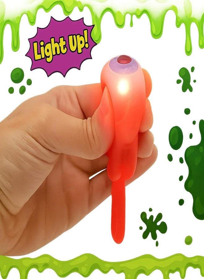 جا-رو لعبة جروس المضيئة لقذف العين (عبوة من قطعة واحدة) كرة عين قابلة للتمدد. هدية لحفلات الهالوين. كرة لاصقة، كرة حائط، إسفنجية، لتخفيف التوتر، لعبة جروس، قذف العين اللاصق 2494-1 - Image 2