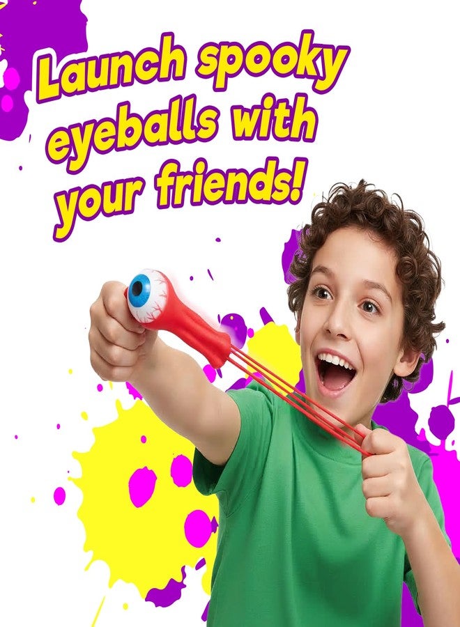 جا-رو لعبة جروس المضيئة لقذف العين (عبوة من قطعة واحدة) كرة عين قابلة للتمدد. هدية لحفلات الهالوين. كرة لاصقة، كرة حائط، إسفنجية، لتخفيف التوتر، لعبة جروس، قذف العين اللاصق 2494-1 - Image 5