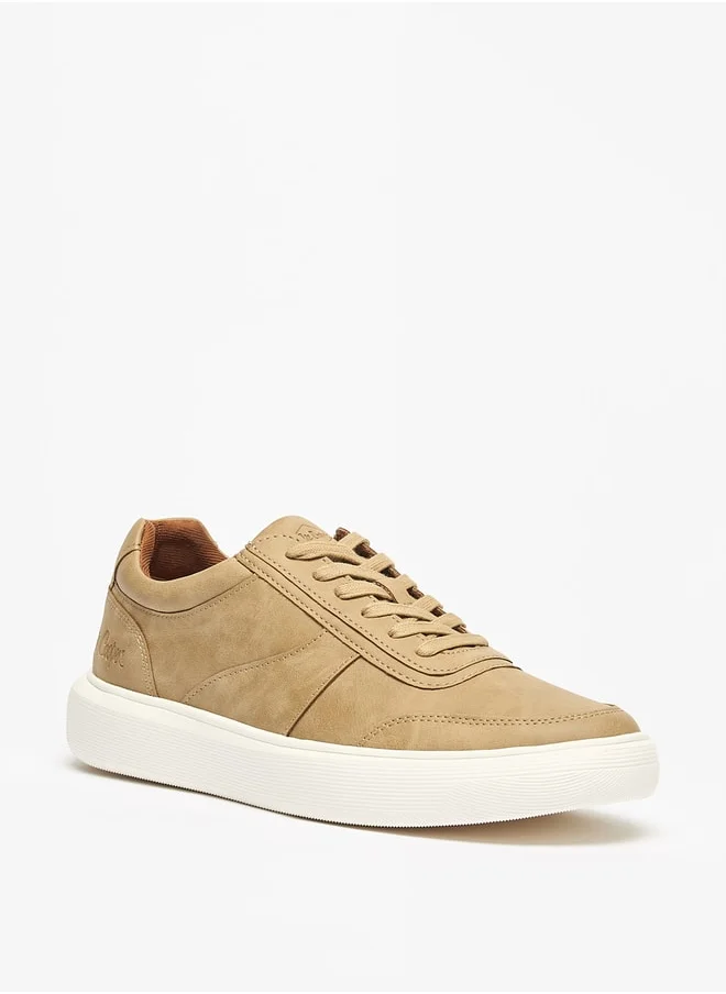 لي كوبر Men's Solid  Lace-Up Low Ankle Sneakers