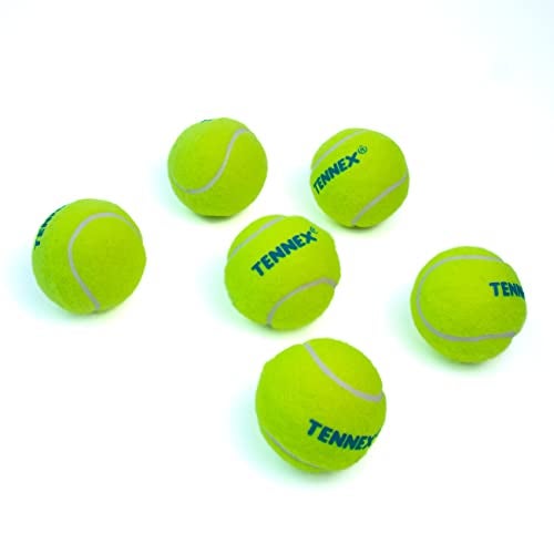 TENNEX Rubber Tennis Ball for Cricket Yellow Colour | Soft/Light Cricket Tennis Ball | Approx 72 Grams | 12 Balls Pack - Image 1