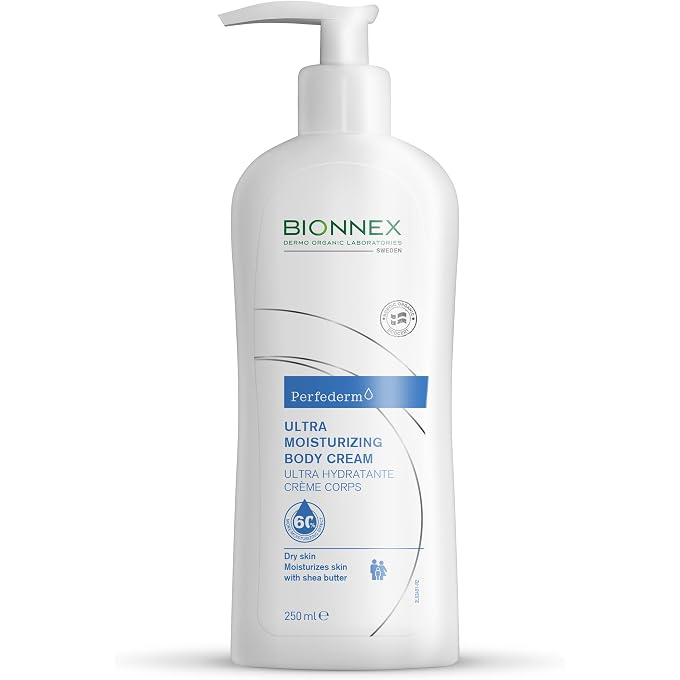 BIONNEX Perfederm Ultra Moisturising Body Cream  Nourishing Body Care for Dry & Atopic-Prone Skin with Shea Butter, Almond & Avocado Oils  Hydrates & Reduces Itching  250 ml - Image 1