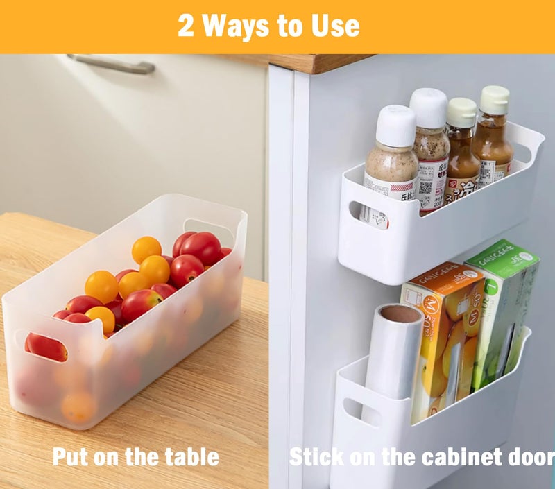IGUOCY 2 Pcs Kitchen Cabinet Door Organizer,Adhesive Mount Inside Cabinet Door Storage,Under Sink Door Storage Shelf for Kitchen,Bathroom,Office,Garage,Craft Room(White) - Image 5