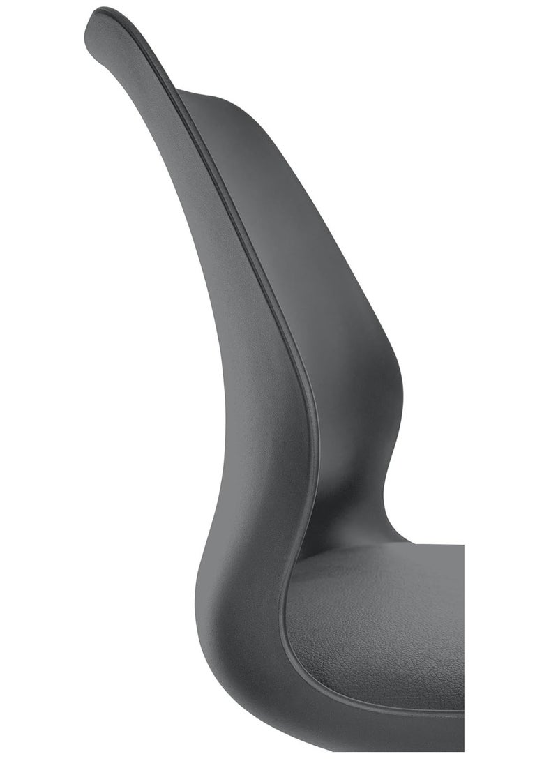 نوران كراسي بار جلد للمطبخ (رمادي) - Image 1