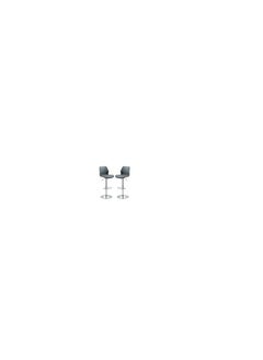 NORAN Leather Bar Chairs for Kitchen (Gray)  - Image 2