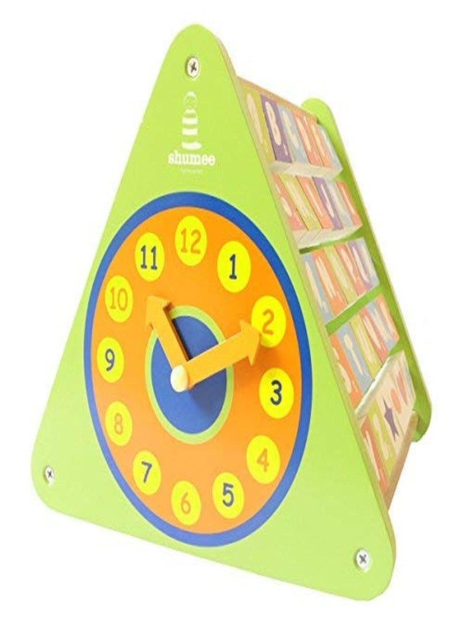 Shumee 5‑in‑1 Wooden STEM Activity Triangle for Kids | Learning Toy with Abacus, Alphabet, Numbers & Clock | Educational Montessori Toy | Gift for Toddlers | Abacus and Gear Cube | Toys for Babies - Image 4