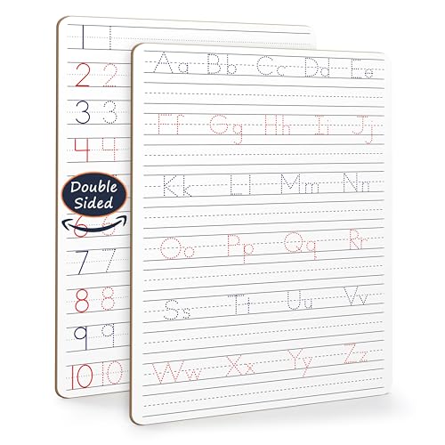 Scribbledo Dry Erase Handwriting Practice for Kids 9 x 12 inch Alphabet Tracing Board Whiteboard Letter Tracing for Kids Ages 3-5 Write and Wipe Alphabet Practice Cards Letters Writing Board - Image 1