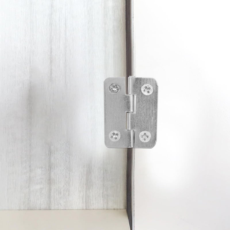 20 Small Silver Hinges for Wooden Boxes 1 Inch With 80 Screws - Image 5