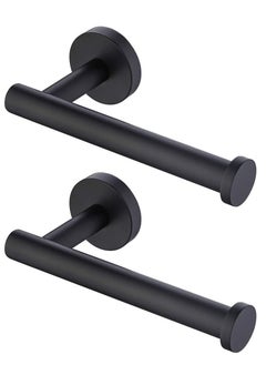 MIXDE Toilet Paper Holder for Bathroom 2 Pack Tissue Holder Dispenser SUS304 Stainless Steel RUSTPROOF Toilet Roll Holder Wall Mount Matte Black  - Image 1