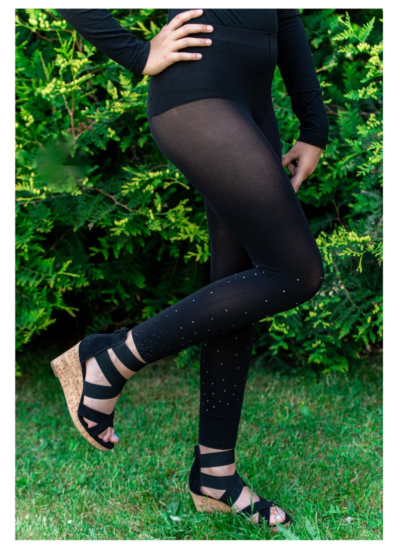 Allium Girl's Leggings/tights With Rhinestones - Image 3