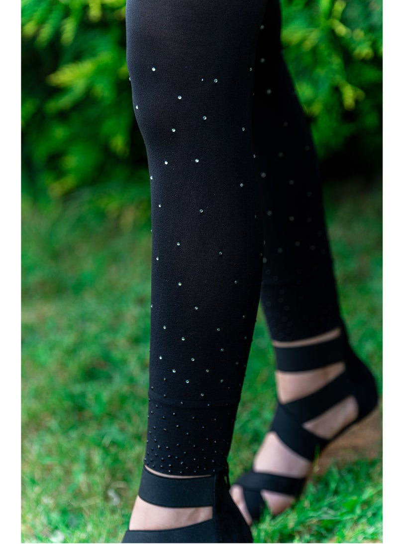 Allium Girl's Leggings/tights With Rhinestones - Image 4
